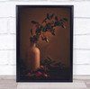 Brown Still Life Vase Autumn Fall Bottle Up Autumn. Wall Art Print