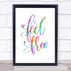 Feel Free Rainbow Quote Print Feel Free Rainbow Quote Print
