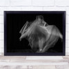 Double Exposure Multiple Black & White Dancing Girl Wall Art Print