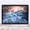 Landscape Sky Water Wave Hill Cliffs Weather Splash Wall Art Print