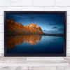 Mountains Coast Ridge Hills Reflection Lake Iceland Wall Art Print
