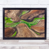 Palouse Wheat aerial view smudge greenery landscape Wall Art Print
