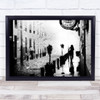 Rain Mood Black & White Creative Winter street life Wall Art Print