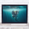 Underwater Wings Ethereal Fairy-tale Rays Celestial Wall Art Print