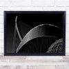 Valencia A Calatrava building curved dome structure Wall Art Print