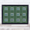 Windows Lantern Abstract Green Lines White Contrast Wall Art Print