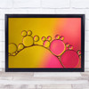 Yellow Pink Bubbles Colours Graphics Colourful Ring Wall Art Print