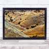 California Landscape USA Hills Rolling Fence Trees Wall Art Print