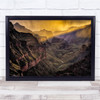 Canyon Deep Dramatic Sunset sunrays Erosion Layers Wall Art Print
