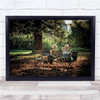 Dactente Automnale Old woman feet up bench reading Wall Art Print Dactente Automnale Old woman feet up bench reading Wall Art Print