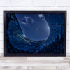 Emporia Blue curved square reflection architecture Wall Art Print