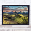 Evening Iceland Glaciers Highland Moss Green Night Wall Art Print