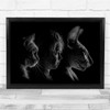 Evolution Dark Face Creative Profile Black & White Wall Art Print