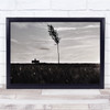 Lonely Tree Bench Sit Sitting Alone Landscape Park Wall Art Print