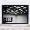 Lost In Amsterdam stair case hand rail roof lights Wall Art Print