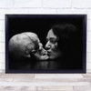 Skull Woman Conceptual Monochrome Belgium Chemical Wall Art Print