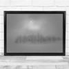 Sun Trees Mist Haze Winter Black & White Landscape Wall Art Print