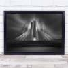 Surreal Abstract Architecture Building Black white Wall Art Print