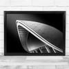 Architecture Black & White Modern Roof Futuristic Wall Art Print