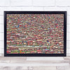 Architecture Houses Crowded Tight Chaotic Village Wall Art Print