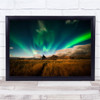 Church Aurora Night Sky Landscape northern lights Wall Art Print