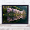 nature Reflection Cherry Blossom Trees Water Asia Wall Art Print