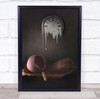 STILL LIFE ACORN NETTING BROKEN VASE WARPED CLOCK Wall Art Print