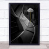 Surreal black architecture yellow ladder to cloud Wall Art Print