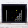 Architecture Abstract Windows Yellow Street Lamp Wall Art Print