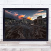 Badlands Rock Sunset Formations Desert Landscape Wall Art Print