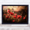 Poppies Summer Flower Macro Bokeh Painterly Warm Wall Art Print