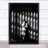 Portrait Mood Studio Model Monochrome Side Light Wall Art Print