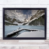 Winter Landscape Snow Lake Frozen Snowy Mountain Wall Art Print