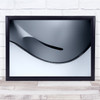 Architecture Abstract Dainty grey silver curved Wall Art Print