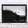 Beach Plants Nature Sea Sand Person Black White Wall Art Print