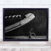 Black & White Texture Shoe Concept Intimidation Wall Art Print
