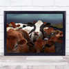 Cows Animals Cattle Livestock Rural Countryside Wall Art Print
