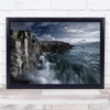 Landscape Iceland Motion Rocks Water Sea Nature Wall Art Print