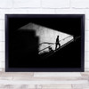 Puppet On A String Staircase Man walking Shadow Wall Art Print