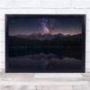 Sky Colourful Night Reflection Mountains Nature Wall Art Print