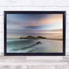 Dusk Serenity Mood Wispy Island Sunset Clouded Wall Art Print