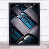 Shell blue curved building window architecture Wall Art Print
