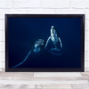 Whale Giant Wildlife Sea Ocean Underwater Dive Wall Art Print