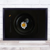 A Soft-Boiled Egg frying pan white and yellow Wall Art Print