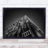 Building Cityscape Architecture Black & White Wall Art Print