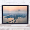 Dubai City Mist Fog Morning Sunrise cityscape Wall Art Print