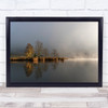 Fog Lake Autumn Morning Mood Foggy reflection Wall Art Print