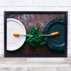 Food Abstract Carrots Plate Eating Still Life Wall Art Print