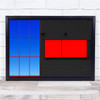 Red Graphic Window Abstract Architecture Grid Wall Art Print