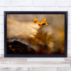 Rescue Firefighter Extinguish Action Aviation Wall Art Print